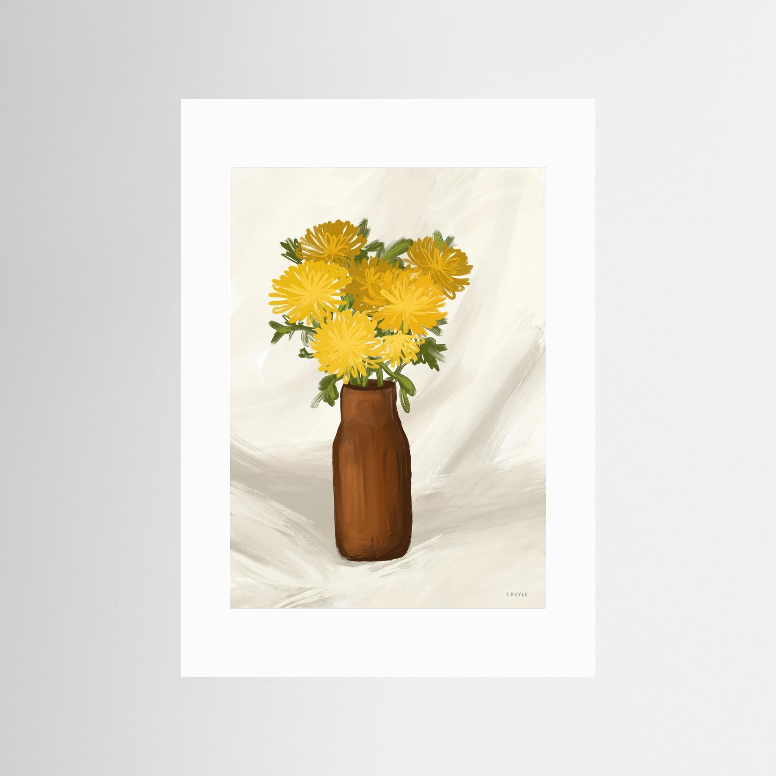 Vase of Flowers in Yellow by Tara Royle